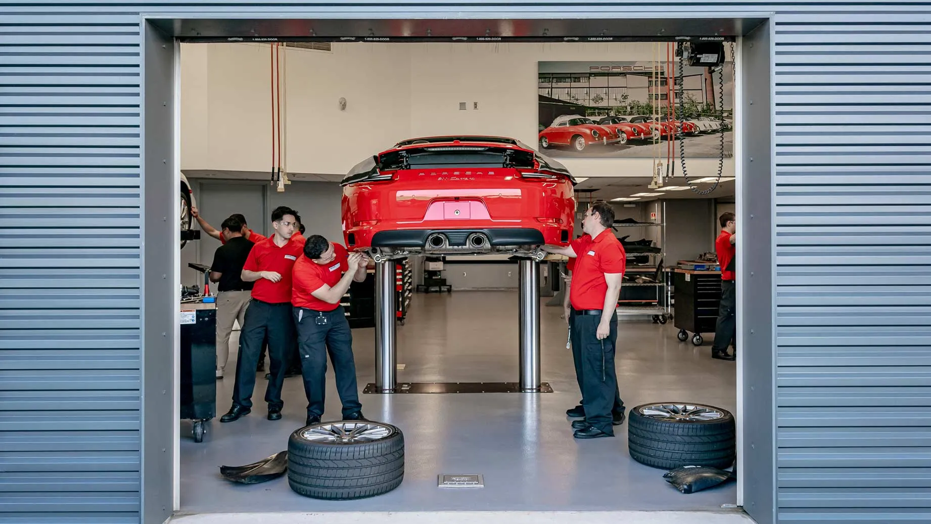 Porsche students at Universal Technical Institute specialized training program