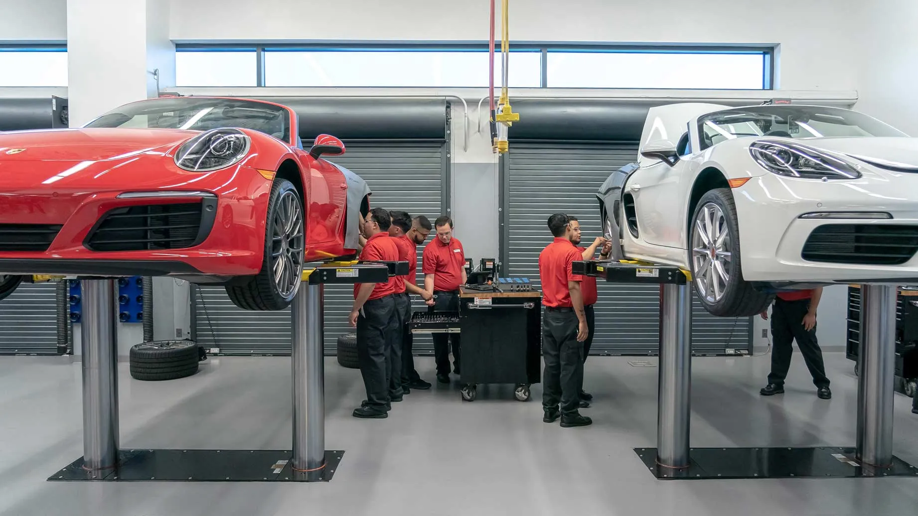Porsche students at Universal Technical Institute specialized training program