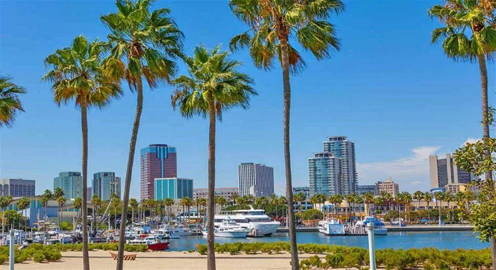 Beautiful views at Long Beach, California